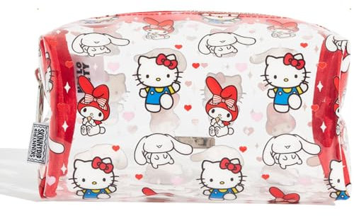 Skinnydip Hello Kitty Makeup Bag/Pencil Case - Hello Kitty Gift, Clear Travel Makeup Bag, Easy Glide Zipper, Official Hello