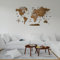 Hölzerne Weltkarte (Deutsch) - 3D Art Large Wall Decor - Karte Größe (M, L, XL) Jeder Anlass Geschenkidee - Wandkunst für Haus, Küche oder Büro (VENGE, M (120x62 cm))