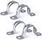 20pcs 32mm Pipe Strap Clamp Stainless Steel Pipe Clips 2 Hole Tube Strap Tension Clips U-Tube Clamp Saddle Clips Connecting Ring Hose Clamp Card