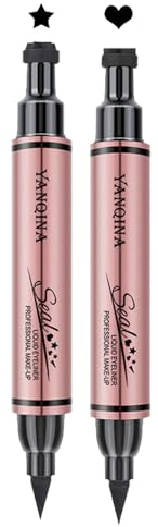 Herz-Stempel-Eyeliner,Herz-Eye-Liner-Stempel, 2 Stück doppelseitige Eyeliner-Stempel, Wasserdichter Wing Eye Liner-Stempel, schweißbeständiger Winged Eye Liner für das Augen-Gesichts-Make-up