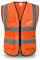 YUANVEST Sicherheitswesten Warnweste,Hohe Sichtbarkeit Reflektierende Sicherheitsweste,2-Zoll Reflektierende Streifen Hohe Sichtbarkeit Weste,Erfüllt ANSI/ISEA Standards(Orange-M)