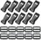 20PCS Side Release Buckle, 25mm Plastic Side Release Buckle Clip and Plastic Tri Glide Slide Plastic Strap Replacement Buckle Clip Adjustable Buckle Snap Sliders for Backpack Replacement Buckle Clip