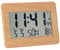 TFA Dostmann Wanduhr digital, 60.4519, Funkuhr mit Innentemperatur, Wochentag (8 Sprachen), Datum, Zeitzoneneinstellung, Kunststoff, (L) 215 x (B) 160 x (H) 26 (68) mm (Holzoptik)
