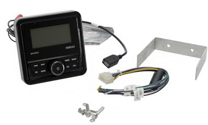 wellenshop Marine-Bluetooth 5.0-Radio MP3 USB AUX Wasserdicht IPX5 Bootsradio Boot Autoradio Einbau-Radio Yacht Schiff