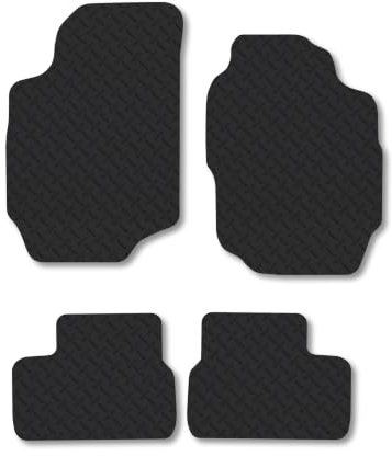 Ford Escort (1995-2001) 5mm Rubber Car Mats | Heavy Duty Rubber Tailored Fit Floor Mats Full Coverage Durable Waterproof Accessories Easy Clean Anti Slip Made in the UK