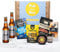 Cheese and Beer Gift Hamper Set Includes 6 Snacks, 2 x Beer Bottles Plus Cheese, Meat & Savoury Snacks, Father's Day Hamper Gift For Him (2 Asahi Lagers)
