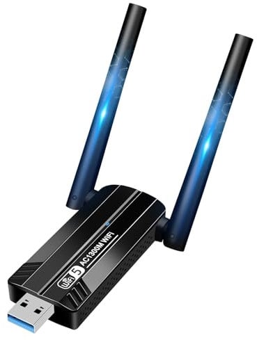 Vemfay Clé WiFi pour PC, AC1300 Mbps Carte WiFi USB Double Bande 5GHz 2.4GHz Clé USB, Dongle WiFi Adaptateur WiFi Compatible avec Windows 7/8/10/11/Vista/XP/Mac OS/Linux