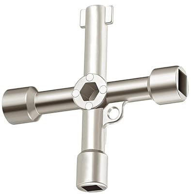 Chiave a Croce Per Auto - Multi-Funzione Per Ruote, Gabinetto di Controllo Elettrico, Scatola, Valvola - Compatibile Con Quasi Tutte Le Auto Popolari