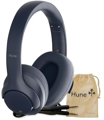 HUNE Flora Kabellose On-Ear-Kopfhörer, Bluetooth V6.0, 70 Stunden Laufzeit, IPX4, Sprachassistent, recycelter Kunststoff