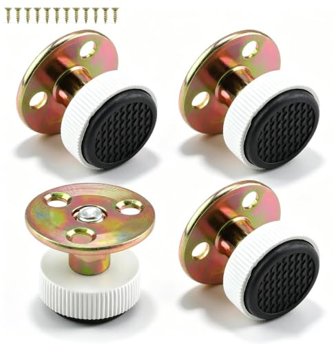 SHENGYIG 4 Pieds de Meuble Réglables (Blancs), Pied Reglable en Hauteur | Pieds Réglables à Fixation pour Vis, Plage de Réglage 29 mm-42 mm, pour Armoires, Pieds de Lit, Canapés, Tables, Chaise