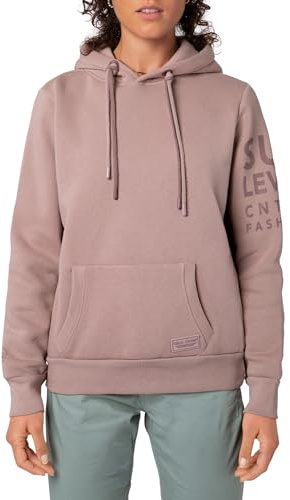 Sublevel Damen Sweathoodie Kapuzenpullover Sweatjacke mit Prints und Kapuze