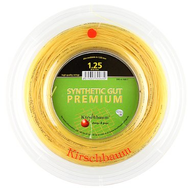 Kirschbaum Spule Synthetik gut Premium Tennissaiten, SGP125-200, Natur, 1.25mm/17-Gauge