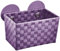 WENKO 20379100 Static-Loc Aufbewahrungskorb Fermo, Befestigen ohne Bohren, PP-Geflecht, 20,5 x 14,5 x 14 cm, lila