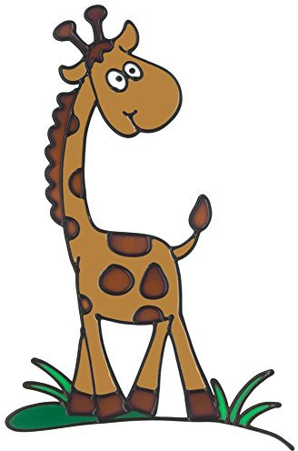 MagicGel Fensterbilder - Giraffe (17 x 25 cm), Fensterdeko für das Basteln mit Kindern