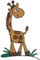 MagicGel Fensterbilder - Giraffe (17 x 25 cm), Fensterdeko für das Basteln mit Kindern