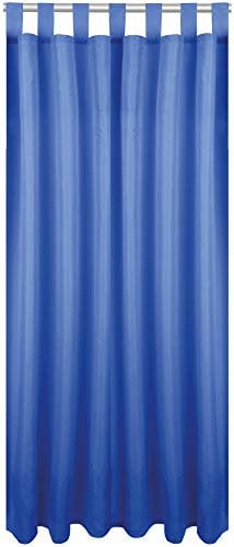 Bestlivings Blickdichte (Blau) Gardine mit Schlaufen in 140x175 cm (BxL), Vorhang Dekoschal als Sichtschutz