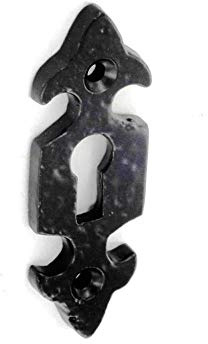 Fer Antique Noir Porte Serrure Applique Au Style De Fleur De Lys 75mm