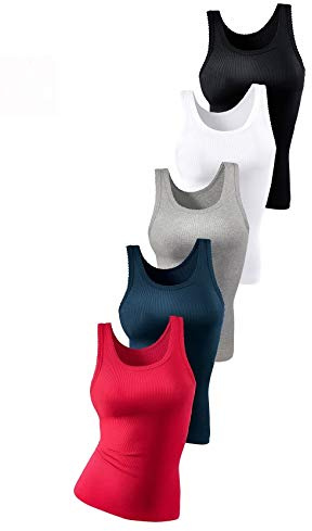 PETITE FLEUR Damen Unterhemd, 5 Stück