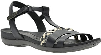 Clarks Damen Tealite Grace T-Spange Sandalen, Schwarz, 39 EU