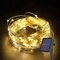 Gresonic Solar Kupferdraht Lichterkette Außen,100 LED Warmweiß Wasserdicht 8 Modi Solarlichterkette für Garten Terrasse Balkon Bäume,Lichtdraht Aussen Beleuchtung Deko zur Party Hochzeit Weihnachten