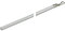 JalousieCrew 1 Stück Schleuderstab Farbe Silber Aluminium - Länge 125 cm - für Gardinen