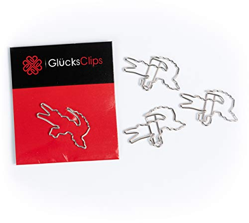 Büroklammern, 11x Büroklammer Motiv Krokodil, als Deko oder Lesezeichen. Paperclip I Paper Clips, Briefklammer oder Bookmark, für Büro oder Zuhause, C012