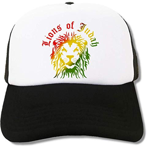 Atprints Lions of Judah Rastafarian Colored Rastaman Weed G Trucker Cap Baseball Hat