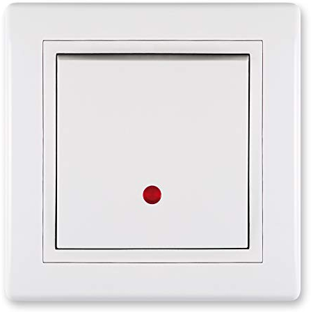 ALING-CONEL Wechselschalter mit Glimmlampe 10AX/250V~ inkl.Rahmen (komplett) Weiß (RAL 9003)