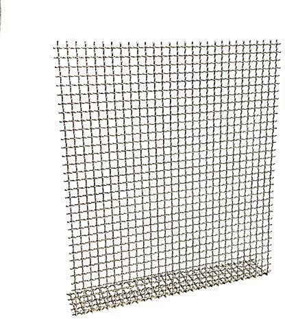 Edelstahl roh Wellengitter 10 x 10 mm Maschenweite Edelstahl 2 mm Drahtstärke Gitter Drahtgitter Wellgitter Zuschnitt nach Maß (500 mm x 600 mm)