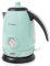 Nostalgia Retro Stainless Steel Electric Tea And Water Kettle, 1.7 Liters, Auto-Shut Off & Boil-Dry Protection, Water Level Indicator Window, Aqua