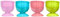 4 Pack Assorted Pastel Colours Easy to Clean Plastic Egg Cups. Receive 1 Pack of 4 Sent at Random.