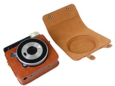 AFGRAPHIC Retro-Kameratasche für Fujifilm Instax Square SQ6 Sofortbildkamera, PU-Leder, Braun, braun, Gehäuse