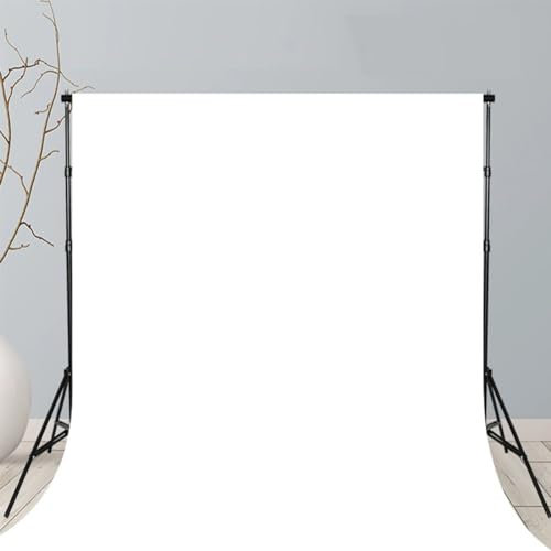 HMTfoto Solid Photography Backdrop Background Chromakey Muslin Portrait Background Screen for Photo Video Studio… (White, 8x10ft)