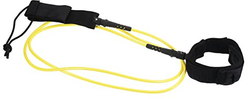 PATIKIL Surfbrett Leine Gerade Leinen Beinseil 7ft x 5.5mm mit Schlüsseltasche Handgelenk String für Körper Brett Paddelboard Gelb