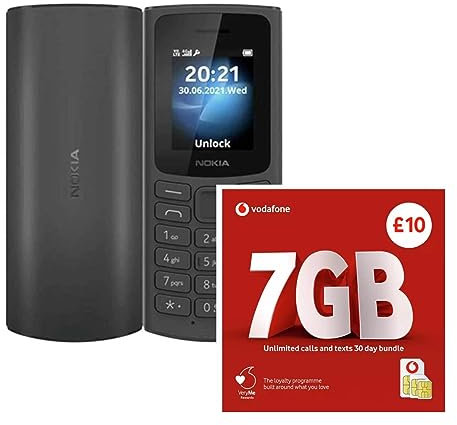 Generic 105 Mobile Phone with £10 Sim Preloaded - Ready to Use