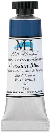 Michael Harding Professional Watercolors - 15ml Tubes (Prussian Blue)