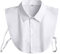 UNFAIRZQ Chemisier de bureau formel détachable pour homme - Simple - Couleur unie - Faux col boutonné - Revers basique - Demi-chemise - Accessoires de vêtements
