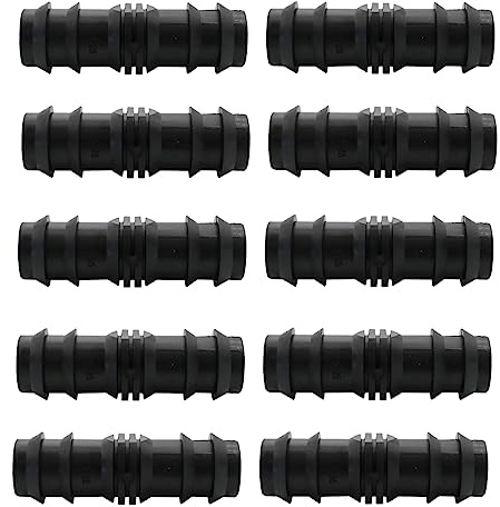 SEIWEI 1/2 Zoll Tropfbewässerung Bewässerung Anschluss, Stecker Widerhaken Sprinkler Bewässerungsanschluss Verbinder (10er Pack)