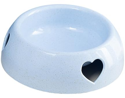 AUklOPVZZ Fashionable Love Shaped Dog Bowl Made Food Grade Materials Environmentally Friendly Dog Food Bowl For Dogs Plastic, light blue, large size