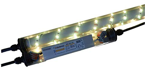 Lichtidee Led Beleuchtung für Steinzäune Gabionen 0,50m 360° warmweiss zur beleuchtung von Steinmauern/Gabionen Anschluß über 230 Volt über offene Kabelenden