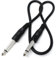 DRUT 50cm 6.35mm 1/4 TS Mono Jack to Jack Plug Lead for Guitar, Amplifiers, Music Instruments, Speakers, Microphone Cable Straight Ends, Black 1.6ft