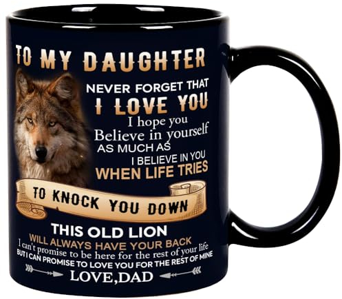 Fatbaby Birthday Coffee Mug - Gifts for Daughter From Dad, Dad To My Daughter - Mother’s Day, Christmas, Thanksgiving, Farewell - Tea Cup, 11OZ