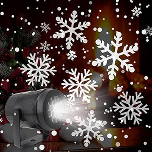 Luci per proiettore di Natale per esterni, a forma di fiocco di neve, per camera da letto, Natale, feste a tema, vacanze, Halloween, casa, feste di compleanno e giardino