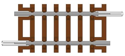 Hornby TT TT8011 scartamento TT, Extra per Set di modellini ferroviari, Pezzi di binari del Treno Giocattolo, Include: 1x Quarto di rettilineo da 41, 5 mm, Colore Marrone