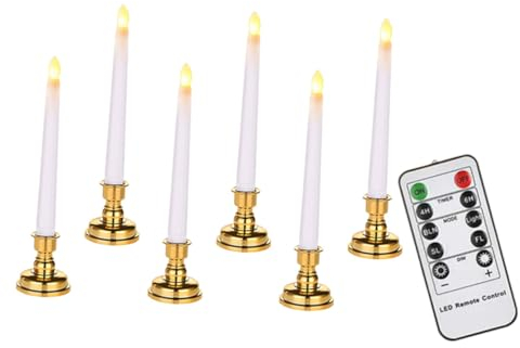 HOMSFOU Elektronisches Kerzenlicht Hochzeitskerzen Fensterkerzen Mit Fernbedienung Led-dekorlampe Batteriekerze Kerzen Leuchten Led-kerzenlampe Led-partylampe Schmücken Plastik Weihnachten