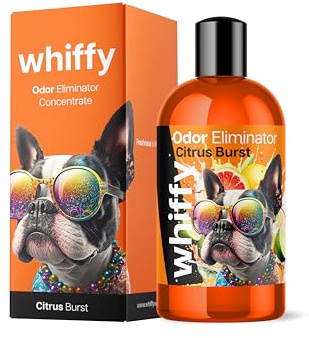 Whiffy Citrus Pet Odor Eliminator for Home, Carpets, Furniture, and More - Use on Dog/Cat Pee Smells (8oz (250ml))