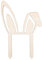 Logbuch-Verlag Ostern Torte Deko Hasenohren Cake Topper für Ostergebäck Ostertorte Kuchen Osterhase Holzstecker natur 18 cm