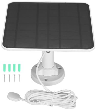 Solarpanel für Sicherheitskamera, Solar-Ladegerät 6V 12W für Kamera, wasserdichtes Solarpanel-Ladegerät mit 360° verstellbarer Montage für Arlo Pro 3 Pro 4 Ultra 2GB