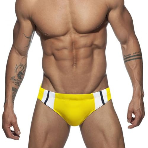 RQPYQF Badeslip Herren, Badehose Herren Kurz Eng Badehose Slip Sommer Badehose Kurz mit Tunnelzug Größe M-2XL YK2406