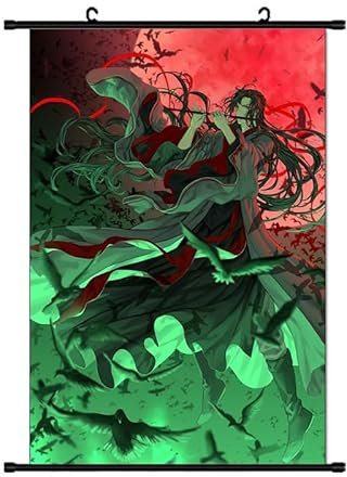 Zhongkaihua Mo Dao Zu Shi Anime-Poster, Rolle, 40 x 60 cm, Wei Wu Xian LAN Wang Ji, Gemälde, Bilderaufhänger, Poster, Kunst, Wandkunst, ästhetische Schlafzimmerdekoration, Leinwand